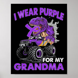 Poster Suporte a Vovó Câncer de pâncreas Monster Truck Ki