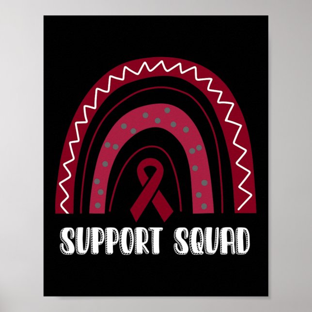Poster Suporte ao Esquadrão Arco-Íris Borgonha Cérebro An (Frente)