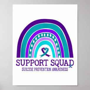 Poster Suporte ao Esquadrão Prevenção ao Suicídio Arco-Ír