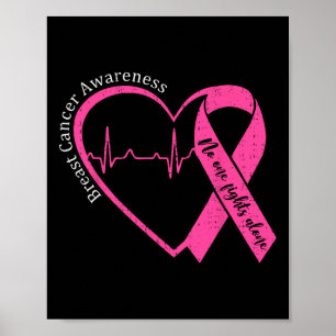 Poster Suporte de Fita Rosa Rosa para Sensibilização do C