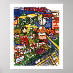 Póster Suporte de fruta