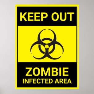 Poster Suporte do Dia das Bruxas da quarentena do zombi