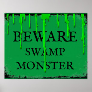 Poster Suporte do Dia das Bruxas do monstro do pântano