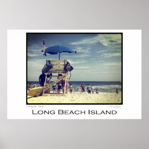 Póster Suporte do Lifeguard da ilha de Long Beach