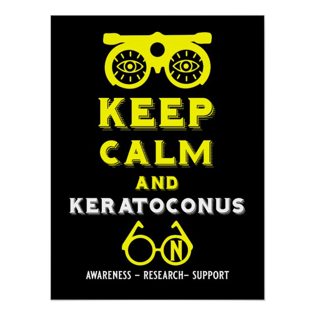 Póster Suporte E Consciência De Keratoconus (Frente)