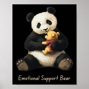 Poster Suporte Emocional Urso De Panda Segurando Um Urso 