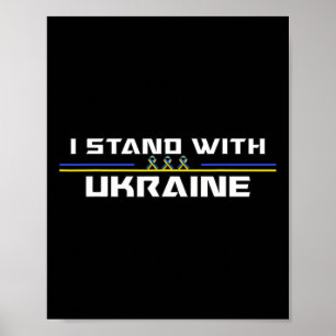 Poster Suporte Eu Apoio A Bandeira Americana Ucraniana