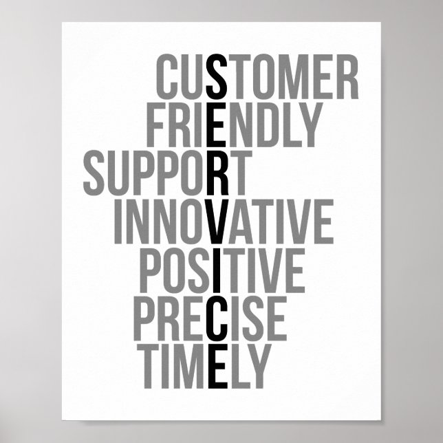 Poster Suporte inovador e positivo para o cliente (Frente)