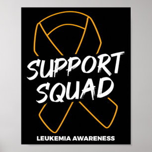 Poster Suporte Leucemia Esquadrão Sensibilização Fita Leu