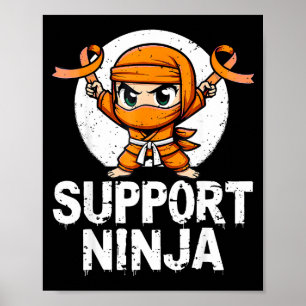 Poster Suporte Ninja Conscientização da Esclerose Múltipl