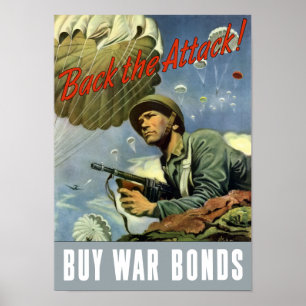 Póster Suporte o ataque -- Compre ligações de guerra