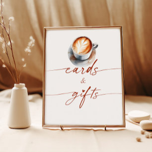 Poster Suporte para Cartões de Café e Presentes para Chá