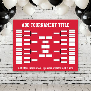 Poster Suporte para torneio desportivo - 32 equipes verme