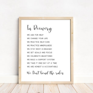 Poster Suporte Sober, recuperação de Vício