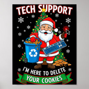 Poster Suporte Técnico de Natal Aqui para Excluir Biscoit
