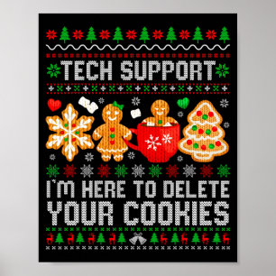 Poster Suporte Técnico de Natal Aqui Para Excluir Cookies