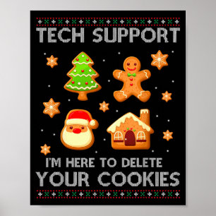Poster Suporte Técnico de Natal Aqui Para Excluir Cookies