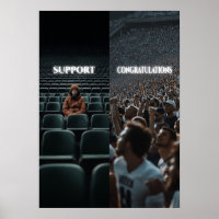 Suporte vs. Motivação do Hustle de Parabéns