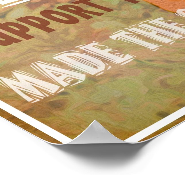 Poster Suportem seu frango local por Heather Saulsbury (Borda)