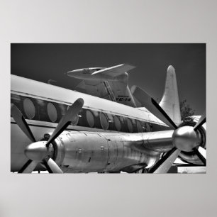 Póster Suportes & caudas em preto & no branco