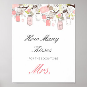 Poster Suposição Editável Quantos Beijos para Logo Sra. S