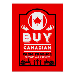 Póster Support Canadian Farmers