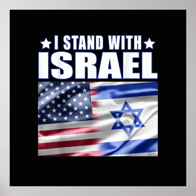 Poster Support Israel I Stand with Israel  (Frente)