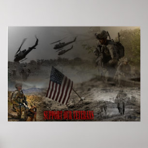 Póster Support our US Veterans