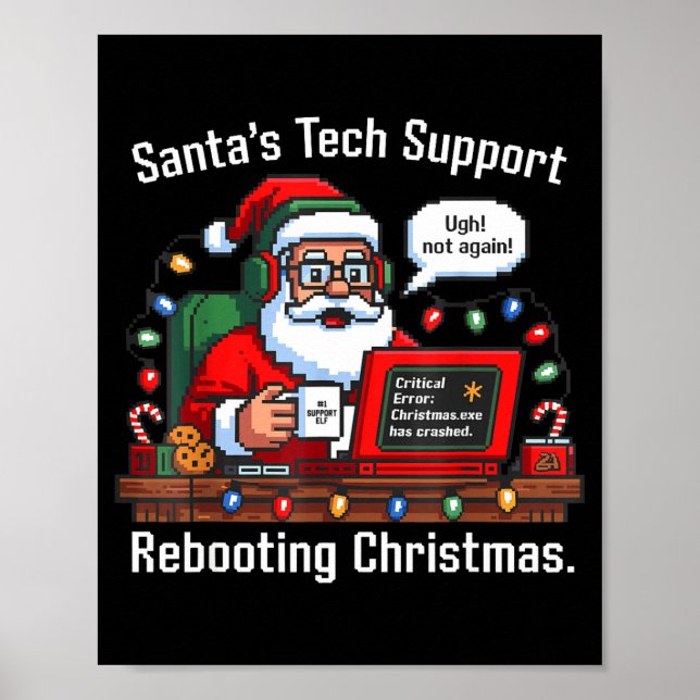 Poster Support Santa Tech Rebooting s Tee (Frente)