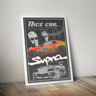 Poster Supra A80 Rápido e Furioso