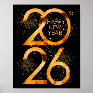 Poster Suprimentos para Festa de Ano Novo 2026 Família Co