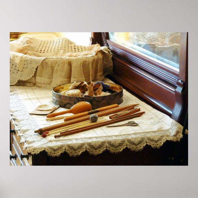 Póster Suprimentos para tricô (Frente)