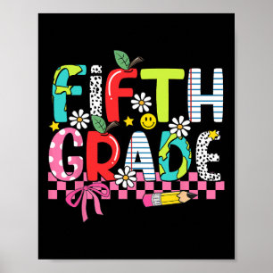 Poster Suprimentos Preppy Quinta Série Feliz Último Dia d