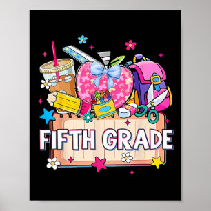 Poster Suprimentos Preppy Quinta Série Feliz Último Dia d