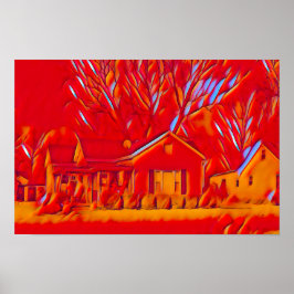 Poster Surburbs Vermelhos