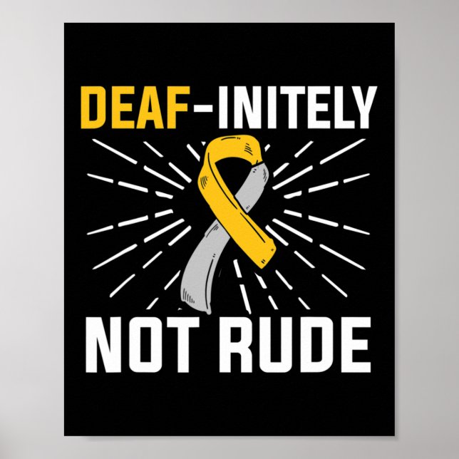 Poster Surdo-definitivamente não é rude. Língua de Sinais (Frente)