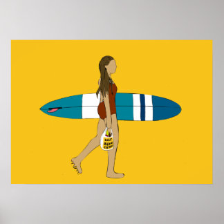 Poster Surf com conselho longo