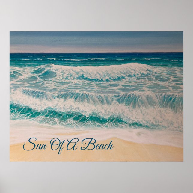 Poster Surf de praia Sol de praia (Frente)
