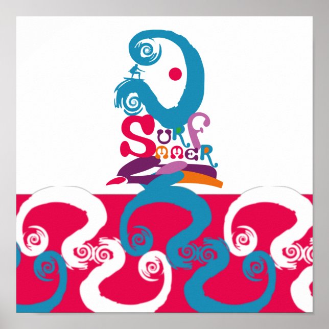 POSTER SURF DE SURFMER ANGELA POR MASANSER PIXELAT (Frente)