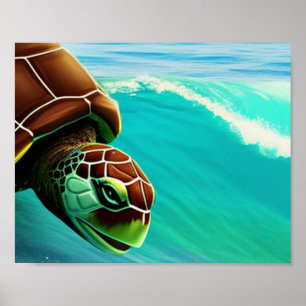 Poster Surf de tartaruga