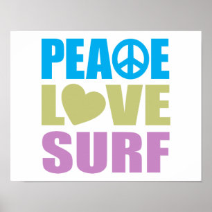 Poster Surf do amor da paz