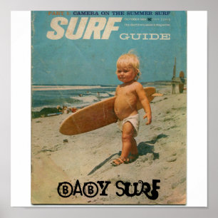 Poster surf do bebê, surf do bebê