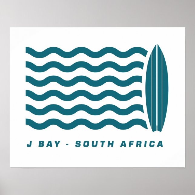 Poster Surf Jeffreys Bay África do Sul (Frente)