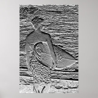 Poster Surf metálico