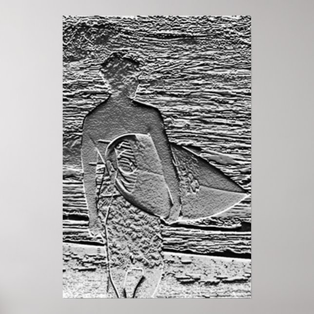 Poster Surf metálico (Frente)