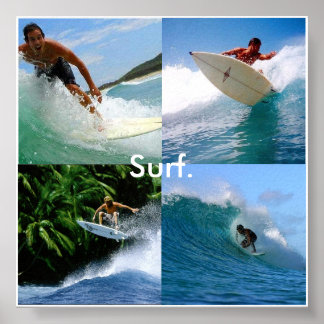 Póster surf para a vida