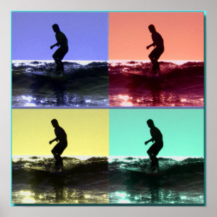 Poster Surf Popart, Copyright Karen J. Williams