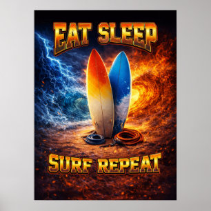 Poster Surf Retro Vintage Pirata