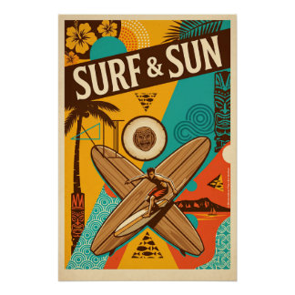 Póster Surf und Sonne