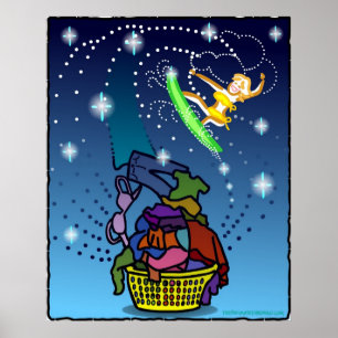 Poster Surfando a MANEIRA da lavanderia!
